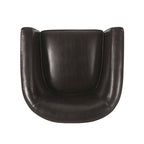 Fauteuil club en similicuir marron avec pieds en bouleau – 1 place