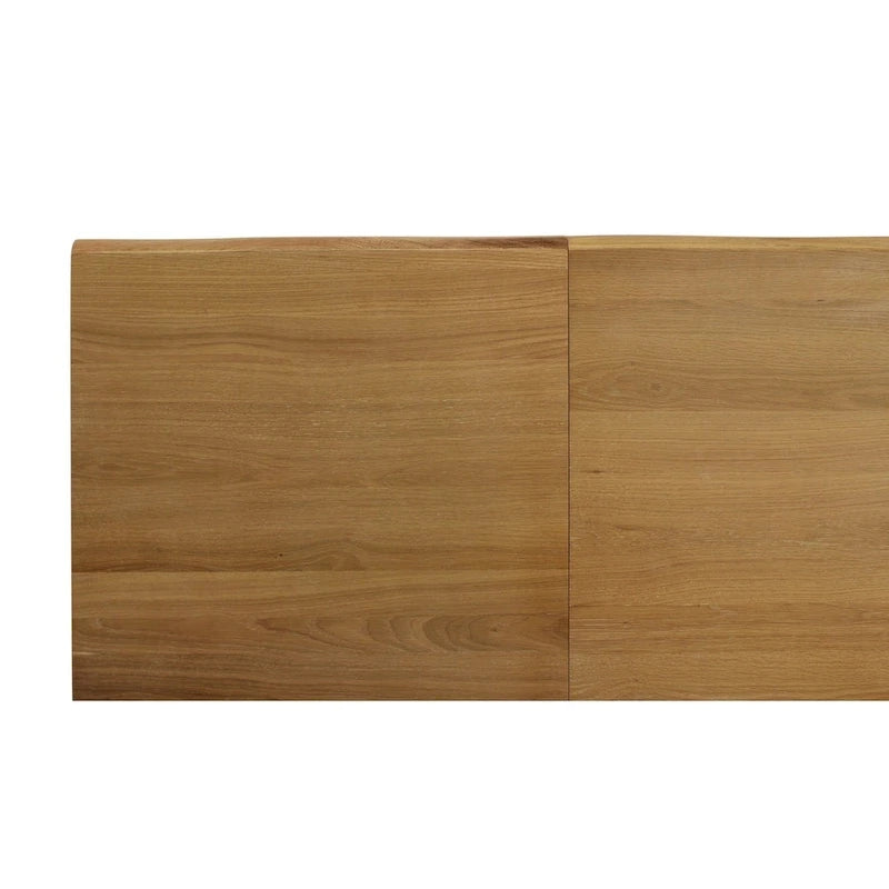 Lit plateforme California King en placage de chêne naturel avec tête de lit extra large – Milieu de siècle – 2 personnes