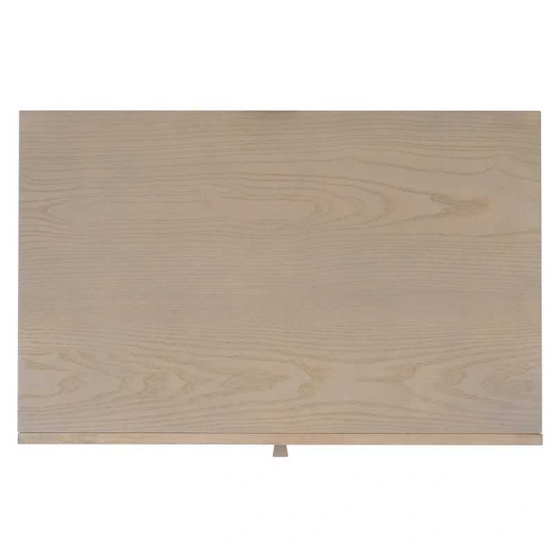 Meuble de rangement à 2 tiroirs gris/noir en bois lavé gris avec cadre en fer noir