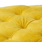 Pouf carré en velours – Jaune / Bleu / Beige / Violet / Rose – 1 place