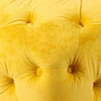Pouf carré en velours – Jaune / Bleu / Beige / Violet / Rose – 1 place