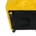 Pouf carré en velours – Jaune / Bleu / Beige / Violet / Rose – 1 place