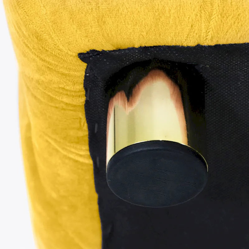 Pouf carré en velours – Jaune / Bleu / Beige / Violet / Rose – 1 place
