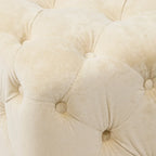Pouf carré en velours – Jaune / Bleu / Beige / Violet / Rose – 1 place