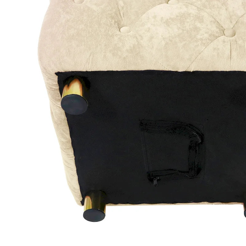 Pouf carré en velours – Jaune / Bleu / Beige / Violet / Rose – 1 place