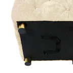 Pouf carré en velours – Jaune / Bleu / Beige / Violet / Rose – 1 place