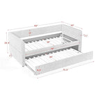 Lit de repos gigogne simple en bouclette grise – 1 personne