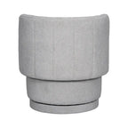 Fauteuil pivotant à 360° en tissu bouclé gris/beige/rose avec rangement dissimulé – 1 personne