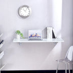 Table pliante murale blanche avec équerres en acier de calibre 14 – Multi-usage