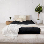 Matelas futon capitonné 5" grand lit bicolore avec housse en coton et garnissage en mousse – 2 places