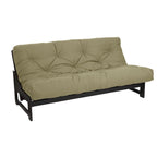 Matelas futon capitonné 5" grand lit bicolore avec housse en coton et garnissage en mousse – 2 places