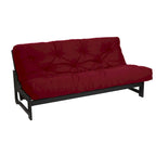 Matelas futon capitonné 5" grand lit bicolore avec housse en coton et garnissage en mousse – 2 places