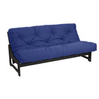 Matelas futon capitonné 5" grand lit bicolore avec housse en coton et garnissage en mousse – 2 places