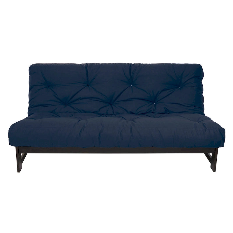 Matelas futon capitonné 5" grand lit bicolore avec housse en coton et garnissage en mousse – 2 places