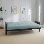 Matelas futon capitonné 5" grand lit bicolore avec housse en coton et garnissage en mousse – 2 places