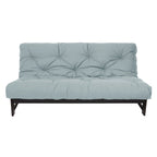 Matelas futon capitonné 5" grand lit bicolore avec housse en coton et garnissage en mousse – 2 places