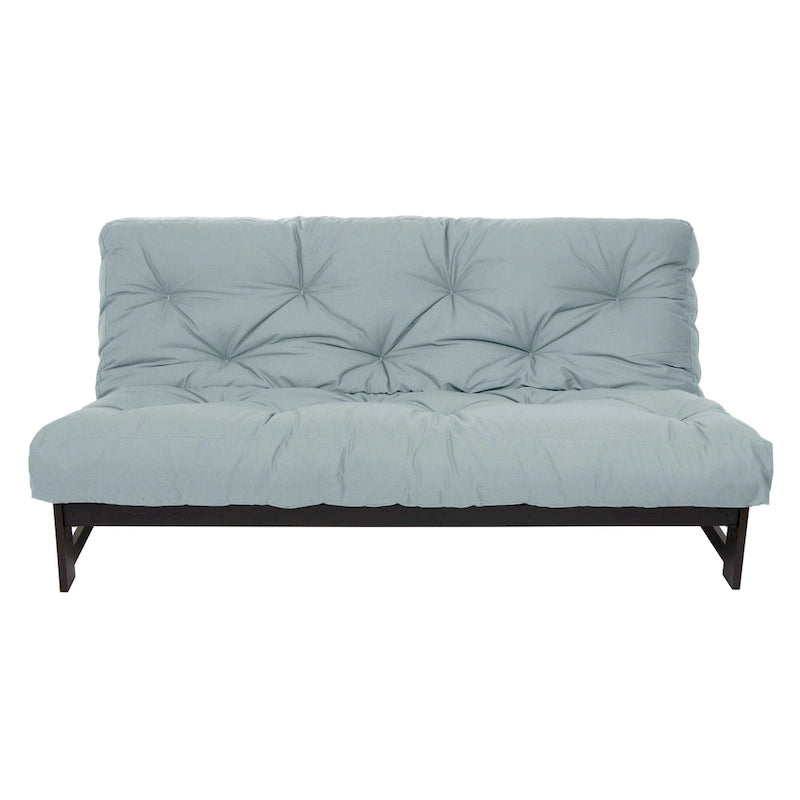 Matelas futon capitonné 5" grand lit bicolore avec housse en coton et garnissage en mousse – 2 places