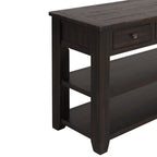 Console en bois de pin vieilli multicolore avec 3 tiroirs et 2 étagères – 1 pièce