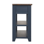 Console en bois de pin vieilli multicolore avec 3 tiroirs et 2 étagères – 1 pièce
