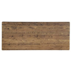 Table à manger rectangulaire pliante en pin massif rustique antique / rustique antique avec pieds en X – Peut accueillir jusqu'à 8 personnes
