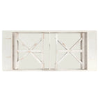 Table à manger rectangulaire pliante en pin massif rustique antique / rustique antique avec pieds en X – Peut accueillir jusqu'à 8 personnes