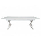 Table à manger rectangulaire pliante en pin massif rustique antique / rustique antique avec pieds en X – Peut accueillir jusqu'à 8 personnes