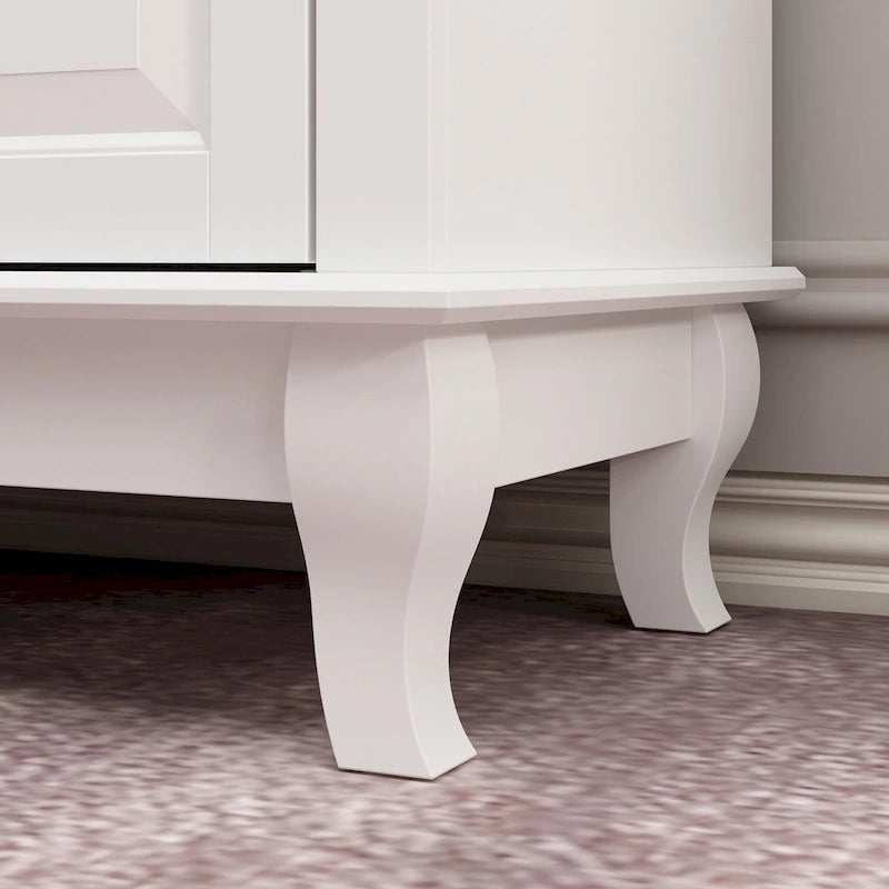 Commode 9 tiroirs noire/blanche/marine avec pieds en bois massif et finition laquée