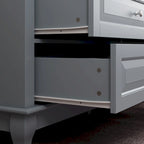Commode 9 tiroirs noire/blanche/marine avec pieds en bois massif et finition laquée