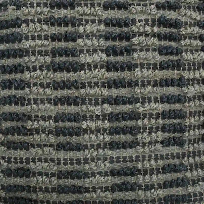 Pouf cube en jute tissé à la main, bleu/sarcelle/naturel, avec housse amovible – 1 personne