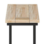 Table d'appoint industrielle en C, finition multiple, avec cadre en métal et plateau en bois de manguier ou en marbre – 1 personne