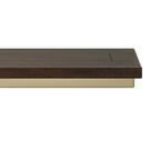Table d'appoint industrielle en C, finition multiple, avec cadre en métal et plateau en bois de manguier ou en marbre – 1 personne