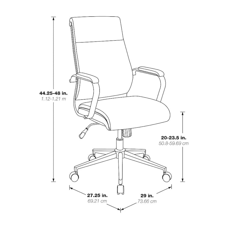 Fauteuil de bureau de direction en tissu antibactérien Neige / Noir / Bleu / Gris / Acier avec support lombaire, accoudoirs et piètement chromés – Dossier standard ou haut – 1 personne