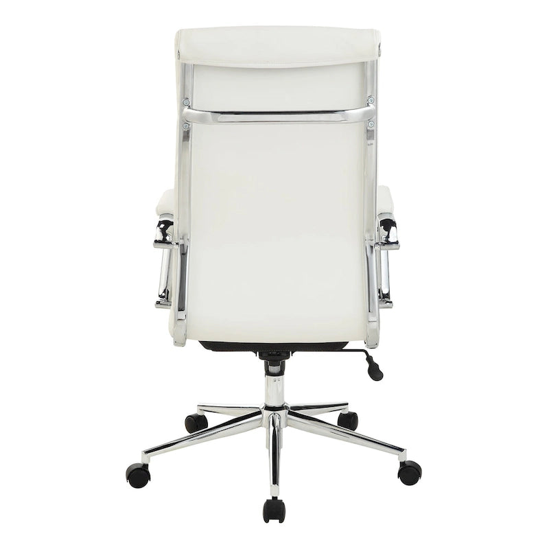 Fauteuil de bureau de direction en tissu antibactérien Neige / Noir / Bleu / Gris / Acier avec support lombaire, accoudoirs et piètement chromés – Dossier standard ou haut – 1 personne