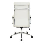 Fauteuil de bureau de direction en tissu antibactérien Neige / Noir / Bleu / Gris / Acier avec support lombaire, accoudoirs et piètement chromés – Dossier standard ou haut – 1 personne
