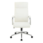 Fauteuil de bureau de direction en tissu antibactérien Neige / Noir / Bleu / Gris / Acier avec support lombaire, accoudoirs et piètement chromés – Dossier standard ou haut – 1 personne