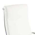 Fauteuil de bureau de direction en tissu antibactérien Neige / Noir / Bleu / Gris / Acier avec support lombaire, accoudoirs et piètement chromés – Dossier standard ou haut – 1 personne