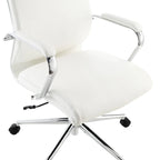 Fauteuil de bureau de direction en tissu antibactérien Neige / Noir / Bleu / Gris / Acier avec support lombaire, accoudoirs et piètement chromés – Dossier standard ou haut – 1 personne