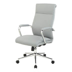Fauteuil de bureau de direction en tissu antibactérien Neige / Noir / Bleu / Gris / Acier avec support lombaire, accoudoirs et piètement chromés – Dossier standard ou haut – 1 personne