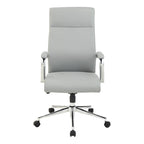 Fauteuil de bureau de direction en tissu antibactérien Neige / Noir / Bleu / Gris / Acier avec support lombaire, accoudoirs et piètement chromés – Dossier standard ou haut – 1 personne