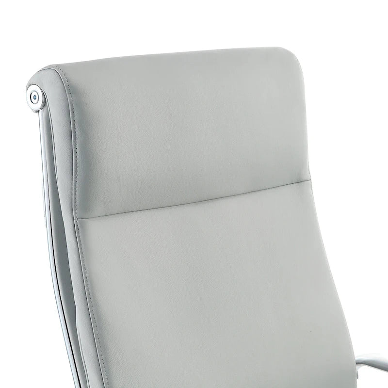 Fauteuil de bureau de direction en tissu antibactérien Neige / Noir / Bleu / Gris / Acier avec support lombaire, accoudoirs et piètement chromés – Dossier standard ou haut – 1 personne
