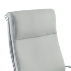 Fauteuil de bureau de direction en tissu antibactérien Neige / Noir / Bleu / Gris / Acier avec support lombaire, accoudoirs et piètement chromés – Dossier standard ou haut – 1 personne