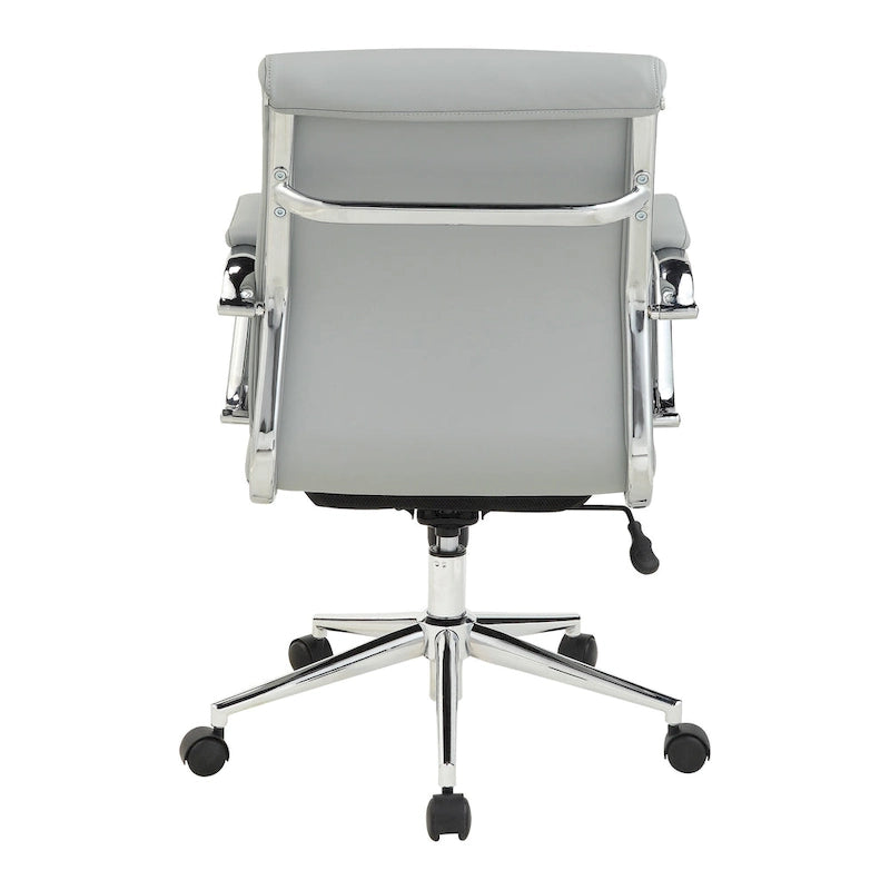Fauteuil de bureau de direction en tissu antibactérien Neige / Noir / Bleu / Gris / Acier avec support lombaire, accoudoirs et piètement chromés – Dossier standard ou haut – 1 personne