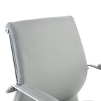 Fauteuil de bureau de direction en tissu antibactérien Neige / Noir / Bleu / Gris / Acier avec support lombaire, accoudoirs et piètement chromés – Dossier standard ou haut – 1 personne