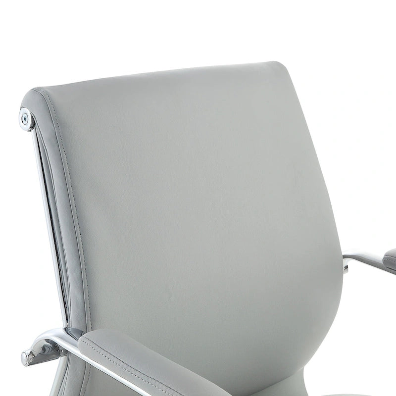 Fauteuil de bureau de direction en tissu antibactérien Neige / Noir / Bleu / Gris / Acier avec support lombaire, accoudoirs et piètement chromés – Dossier standard ou haut – 1 personne