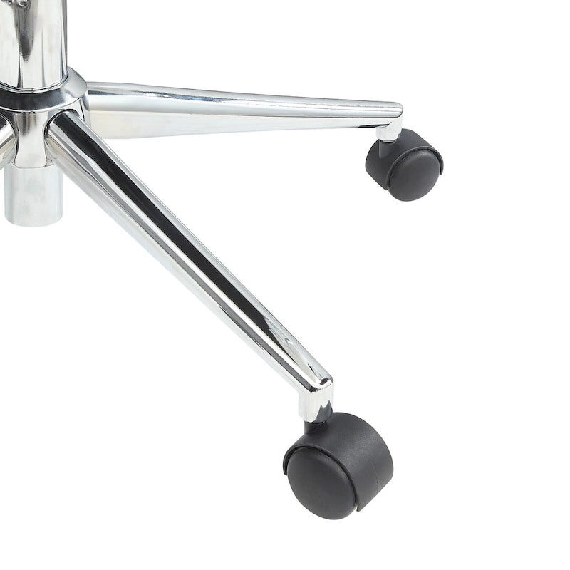 Fauteuil de bureau de direction en tissu antibactérien Neige / Noir / Bleu / Gris / Acier avec support lombaire, accoudoirs et piètement chromés – Dossier standard ou haut – 1 personne