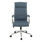 Fauteuil de bureau de direction en tissu antibactérien Neige / Noir / Bleu / Gris / Acier avec support lombaire, accoudoirs et piètement chromés – Dossier standard ou haut – 1 personne