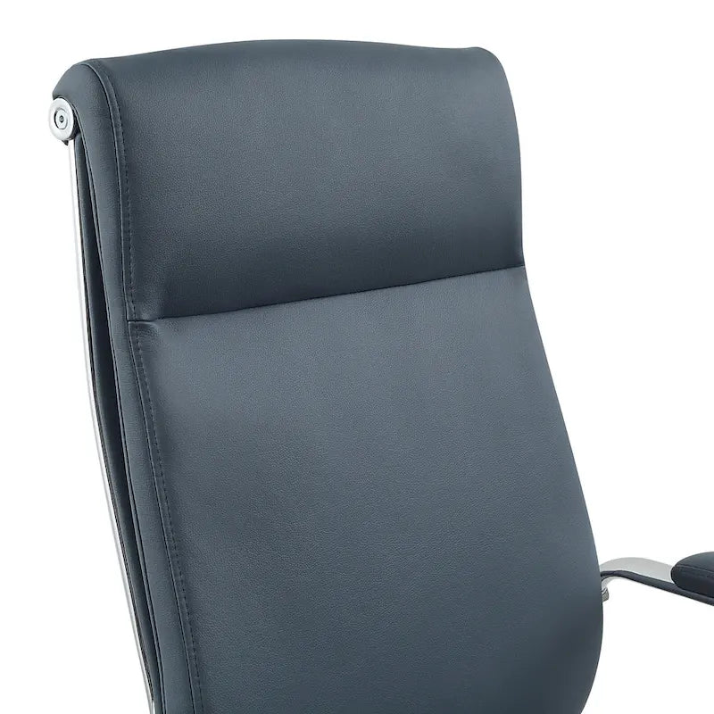 Fauteuil de bureau de direction en tissu antibactérien Neige / Noir / Bleu / Gris / Acier avec support lombaire, accoudoirs et piètement chromés – Dossier standard ou haut – 1 personne