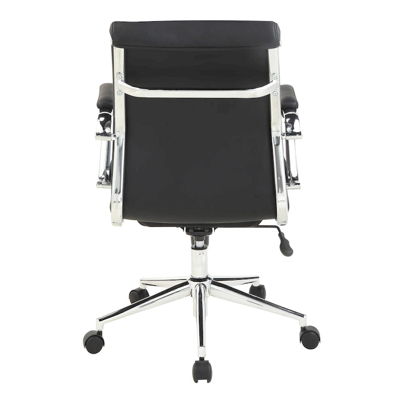Fauteuil de bureau de direction en tissu antibactérien Neige / Noir / Bleu / Gris / Acier avec support lombaire, accoudoirs et piètement chromés – Dossier standard ou haut – 1 personne