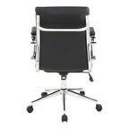 Fauteuil de bureau de direction en tissu antibactérien Neige / Noir / Bleu / Gris / Acier avec support lombaire, accoudoirs et piètement chromés – Dossier standard ou haut – 1 personne