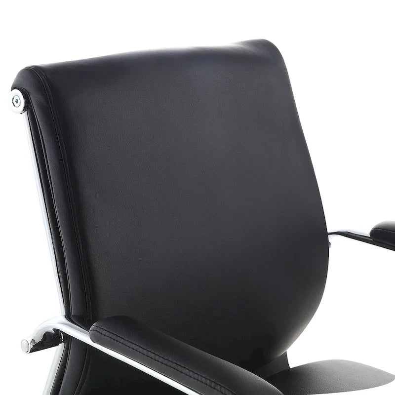 Fauteuil de bureau de direction en tissu antibactérien Neige / Noir / Bleu / Gris / Acier avec support lombaire, accoudoirs et piètement chromés – Dossier standard ou haut – 1 personne
